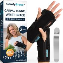 Pulseira ComfyBrace Carpal Tunnel (pacote com 2) ajustável