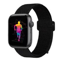 Pulseira compatível Apple Watch Sport Nylon Loop Esportiva 42mm 44mm Série 4/3/2/1 Preto Pulseira compatível Apple Watch Sport Nylon Loop Esportiva 42mm 44mm Série 4/3/2/1 Preto