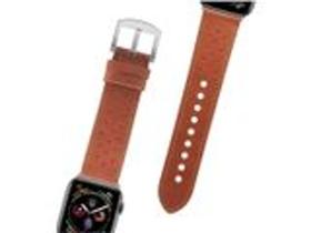 Pulseira compatível c/ Apple Watch Premium WBL40BN Geonav - Couro Caramelo e Vermelho
