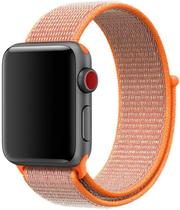 Pulseira Compatível para Applee Wattch 42mm e 44mm Nylon loop-laranja Pulseira Compatível para Applee Wattch 42mm e 44mm Nylon loop-laranja