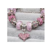 Pulseira Completa Com Berloques Pingentes Banhada 5 Presente