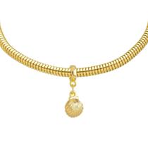 Pulseira Concha Berloque Banhado a Ouro 18k