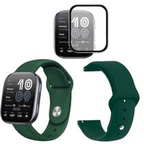 Pulseira confort para Amazfit Bip 6 +pelicula c/ borda preta