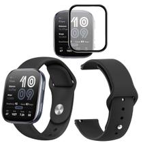 Pulseira confort para Amazfit Bip 6 +pelicula c/ borda preta - Genérica Pulseira confort para Amazfit Bip 6 +pelicula c/ borda preta - Genérica