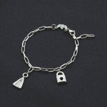 Pulseira Consagração Cadeia Nossa Senhora Aparecida Em Inox Pulseira Consagração Cadeia Nossa Senhora Aparecida Em Inox