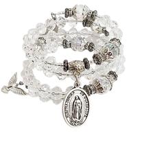 Pulseira Consagração Terço 5 mistérios medalha Nossa Senhora Guadalupe