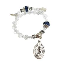 Pulseira Consagração Terço dezena cristal medalha de São Miguel Arcanjo Pulseira Consagração Terço dezena cristal medalha de São Miguel Arcanjo