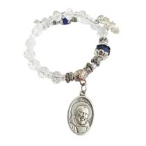 Pulseira Consagração Terço dezena cristal medalha de São Padre Pio Pulseira Consagração Terço dezena cristal medalha de São Padre Pio