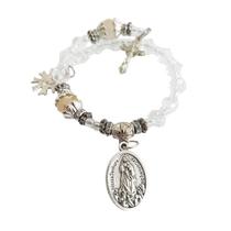Pulseira Consagração Terço dezena cristal medalha Nossa Senhora Imaculada Conceição