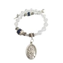 Pulseira Consagração Terço dezena cristal medalha Santa Dulce