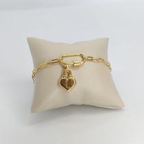 Pulseira coração cadeado Pulseira coração cadeado