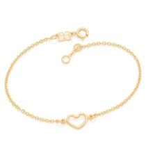Pulseira coração presente mãe mulher namorada rommanel 18k