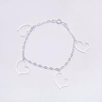 Pulseira corações 17 cm