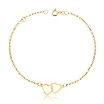 Pulseira Corações em Ouro Amarelo 18k