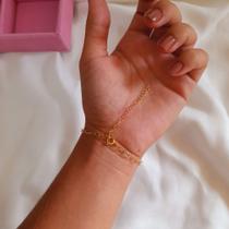 Pulseira Corações Folheada a Ouro 18k