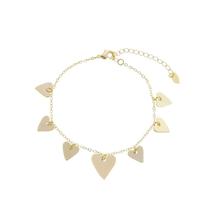 Pulseira corações piuka vintage folheado a ouro 18k Pulseira corações piuka vintage folheado a ouro 18k