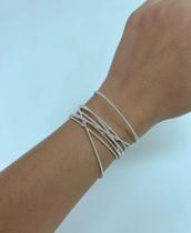 Pulseira Corda com Bolinhas Banhado a Prata (SEMIJOIA) Pulseira Corda com Bolinhas Banhado a Prata (SEMIJOIA)