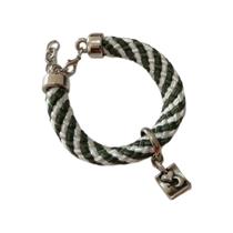 Pulseira Corda Náutica Verde Branca Pulseira Corda Náutica Verde Branca