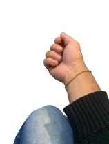 Pulseira Cordão Baiano 2mm 21cm Banhado a Ouro 18K