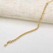 PULSEIRA CORDÃO BAIANO 3mm banhado a ouro 18k