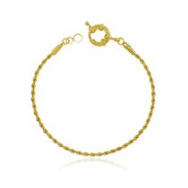 Pulseira Cordão Baiano Fecho Bóia - Banho Ouro 18k