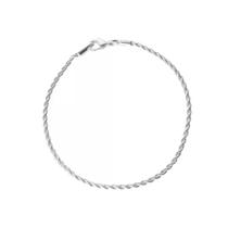 Pulseira Cordão Baiano Fino 18cm Prata 925 Pulseira Cordão Baiano Fino 18cm Prata 925