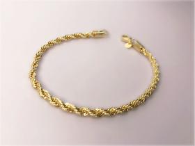 Pulseira cordão baiano folheada a ouro 18k