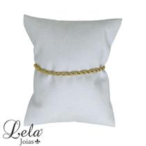 Pulseira cordão baiano folheado em ouro 18k