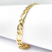 Pulseira cordão elos dourada clássica alta qualidade