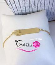 Pulseira coroa nome placa s/gravar