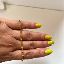 Pulseira Corrente elos grossa banhado a ouro18k Semijoias
