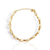 Pulseira Corrente Elos Longos Banhada a Ouro 18k