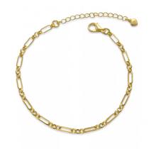 Pulseira Corrente Fígaro Banhada a Ouro 18K