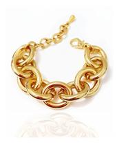 Pulseira Corrente Grossa, Banho Semijóia Pulseira Corrente Grossa, Banho Semijóia