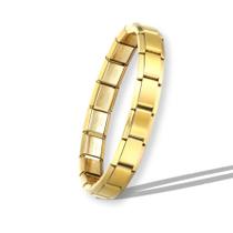 Pulseira Corrente Italiana Elástica De Aço Inoxidável Steel