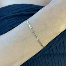 Pulseira Corrente Mini Elos Piastrine Banhado em Ouro 18k Pulseira Corrente Mini Elos Piastrine Banhado em Ouro 18k