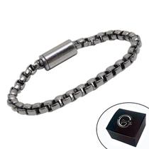 Pulseira Corrente Veneziana com Fecho Magnético Premium Grafite Pulseira Corrente Veneziana com Fecho Magnético Premium Grafite