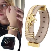 Pulseira Country de Couro Nude Cavalo com Fecho STRAP PLUG Ajustável Pulseira Country de Couro Nude Cavalo com Fecho STRAP PLUG Ajustável