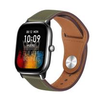 Pulseira Couro 20mm Compatível Xiaomin Amazfit Gts 4 Mini