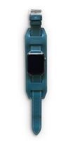 Pulseira Couro Compatível com Apple Watch 38mm 40mm Cuff Azul - Baú do Viking