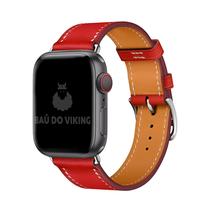 Pulseira Couro Compatível com Apple Watch Single Tour Azul 40mm - Baú do Viking