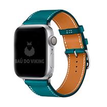 Pulseira Couro Compatível com Apple Watch Single Tour Azul 40mm