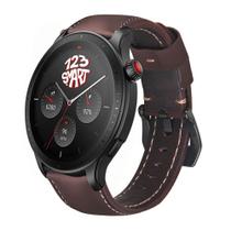 Pulseira Couro compatível com GTR4 GTR 4 A2166 / GTR3 / GTR 3 Pro / GTR 2 / Stratos 2 2s 3 - Marrom