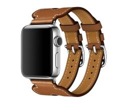 Pulseira Couro Double Cuff Compatível Apple Watch - Baú do Viking