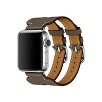 Pulseira Couro Double Cuff Compatível Apple Watch