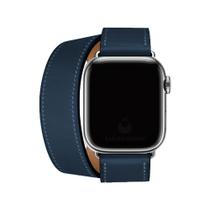 Pulseira Couro Duas Voltas Double Tour Compatível com iWatch