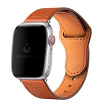Pulseira Couro Fecho Botão Pino Compatível com Apple Watch