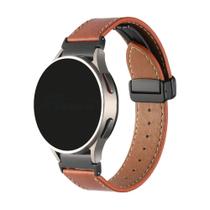 Pulseira Couro Fecho Magnetico Preto compativel com Samsung Galaxy Watch 5 e Samsung Galaxy Watch 4 - LTIMPORTS