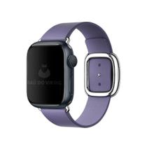 Pulseira Couro Fecho Moderno Compatível com Apple Watch