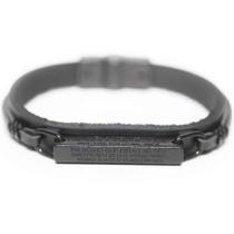 Pulseira Couro Masculina Pai Nosso - Black Edition Pulseira Couro Masculina Pai Nosso - Black Edition